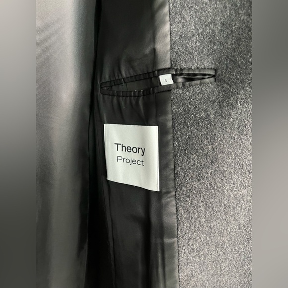 Theory 100% Wool Coat - Charcoal Gray - Picture 4 of 12